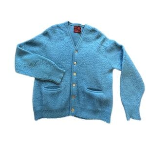 Sears Traditional Collection men’s M turquoise mohair cardigan
